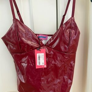 Edikted Burgundy Top NEW WITH TAGS